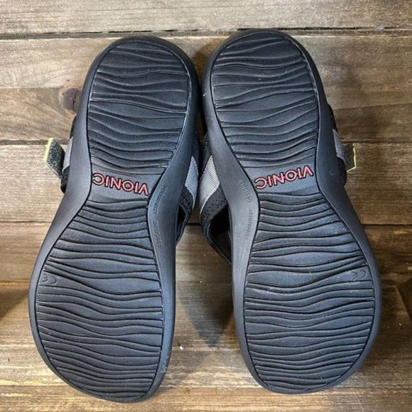 Womens Vionic Tiffany Black Comfort Thong Slip On Sandals Size 5 M GUC - Picture 5 of 6